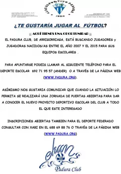 Imagen principal noticia club